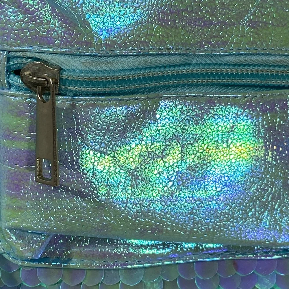 Wonder Nation Mermaid Blue and Green Sequin Kids Backpack